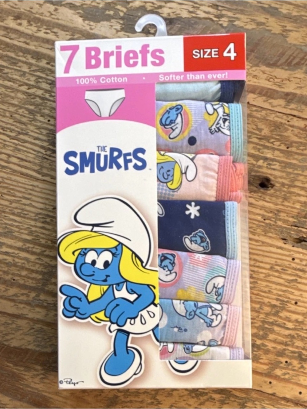 The Smurfs girls 7-Pack Briefs Size 4 - Multi Color